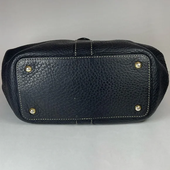 Dooney & Bourke Marchesa black pebbled leather medium gathered bag - Picture 10 of 15